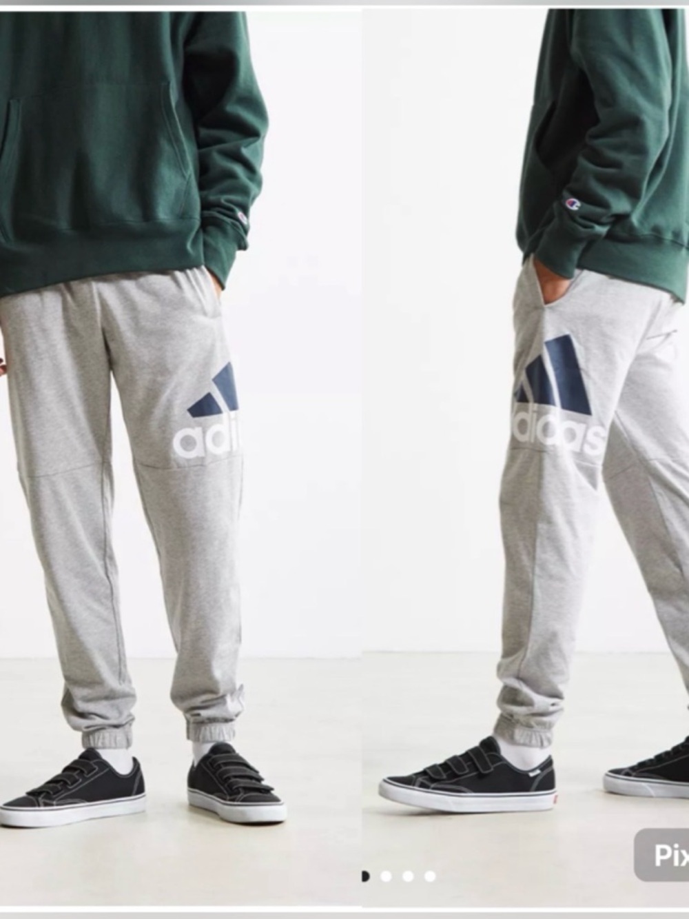 EUC Adidas Grey Essential Logo Track Pants Athletic Athleisure Men’s Size XL